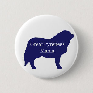 Grote Pyreneeën hond knop Ronde Button 5,7 Cm