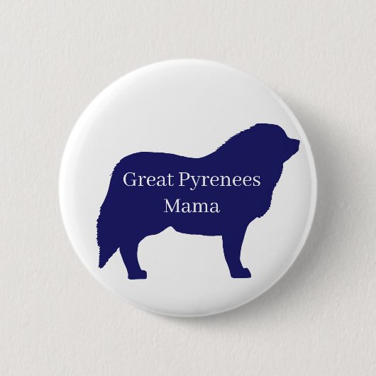 Grote Pyreneeën hond knop Ronde Button 5,7 Cm (Voorkant)