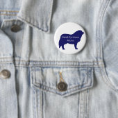 Grote Pyreneeën hond knop Ronde Button 5,7 Cm (In situ)