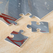 Grote Pyreneeën Hond Rijden Motorfiets Kerstmis Legpuzzel (Zijkant)