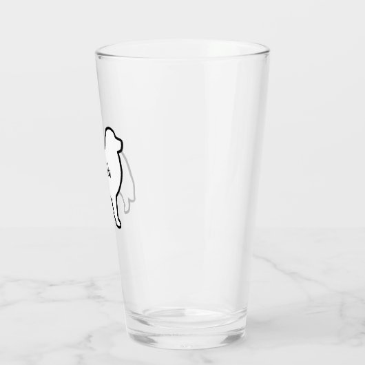 Grote Pyreneeën Hond Silhouet Outline Gepersonalis Glas (Links)