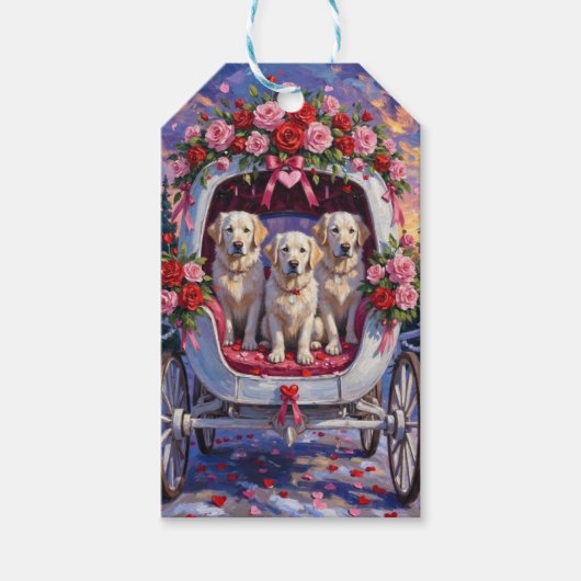 Grote Pyreneeën Hond Valentijnsdag  Cadeaulabel (Voorkant)