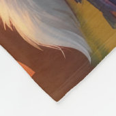 Grote Pyreneeën Honden Pompoen Halloween Grappig Fleece Deken (Hoek)