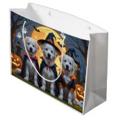 Grote Pyreneeën Honden Pompoen Halloween Grappig Groot Cadeauzakje (Achterkant Gekanteld)