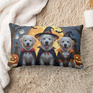Grote Pyreneeën Honden Pompoen Halloween Grappig Kussen