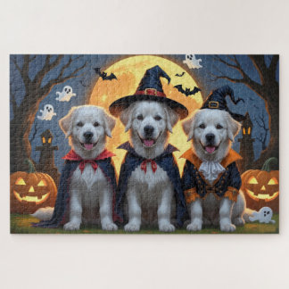 Grote Pyreneeën Honden Pompoen Halloween Grappig Legpuzzel