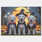 Grote Pyreneeën Honden Pompoen Halloween Grappig Magneet (Voorkant)