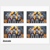 Grote Pyreneeën Honden Pompoen Halloween Grappig Rechthoekige Sticker (Vel)
