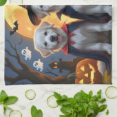 Grote Pyreneeën Honden Pompoen Halloween Grappig Theedoek (Gevouwen)