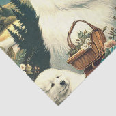  Grote Pyreneeën Hondenillustratie Tissuepapier (Detail)