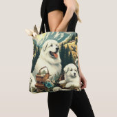  Grote Pyreneeën Hondenillustratie Tote Bag (Dichtbij)