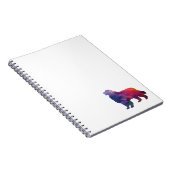 Grote Pyreneeën Hondenras Geo Silhouette Paars Notitieboek (Rechterzijde)