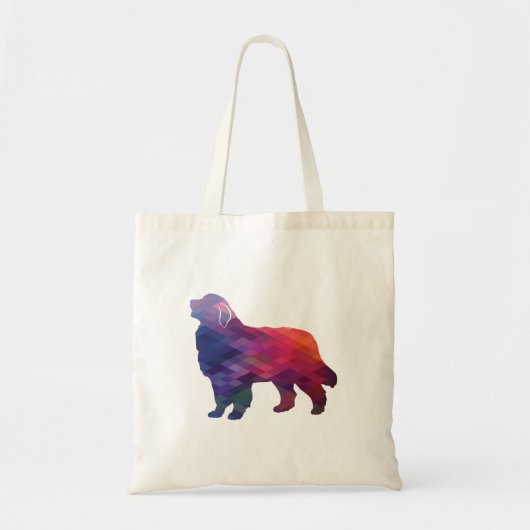Grote Pyreneeën Hondenras Geo Silhouette Paars Tote Bag (Voorkant)