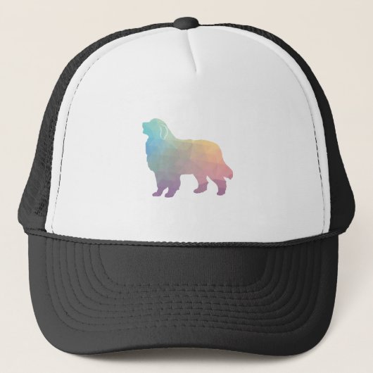 Grote Pyreneeën Hondenras Geo Silhouette Pastel Trucker Pet (Voorkant)