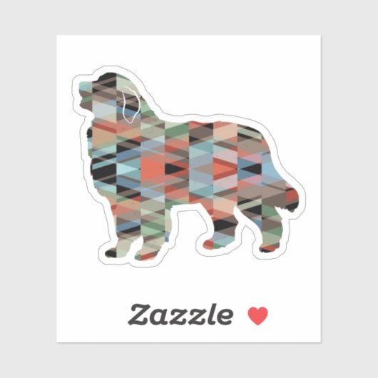 Grote Pyreneeën Hondenras Geo Silhouette Pset Sticker (Vel)