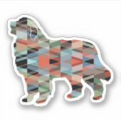 Grote Pyreneeën Hondenras Geo Silhouette Pset Sticker (Voorkant)