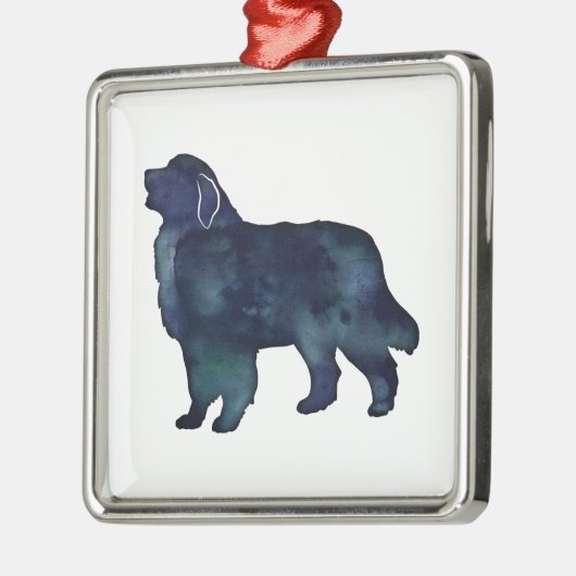 Grote Pyreneeën Hondenras Silhouette Waterverf Metalen Ornament (Links)