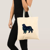 Grote Pyreneeën Hondenras Silhouette Waterverf Tote Bag (Voorkant (product))