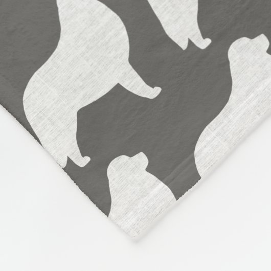 Grote Pyreneeën Hondenras Silhouettes Pattern Fleece Deken (Hoek)