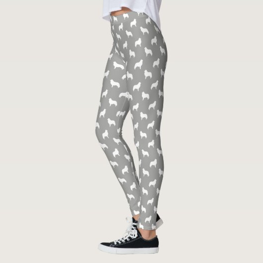 Grote Pyreneeën Hondenras Silhouettes Pattern Leggings (Links)