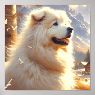 Grote Pyreneeën Hondenschilderij Poster