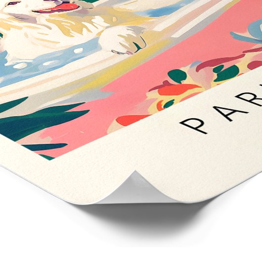 Grote Pyreneeën in bad, Matisse Wall Art, Grappig Poster (Hoek)