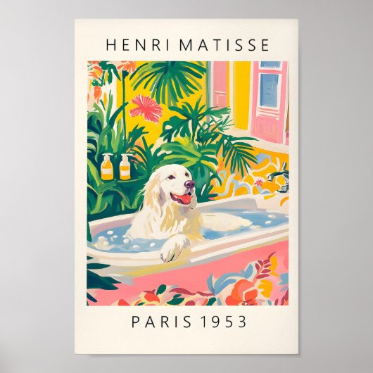 Grote Pyreneeën in bad, Matisse Wall Art, Grappig Poster (Voorkant)