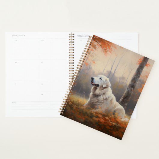Grote Pyreneeën in de herfst Bladeren vallen inspi Planner (Display)