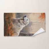 Grote Pyreneeën in de herfst laat Herfst inspirere Bad Handdoek (Handdoek)