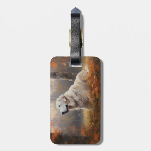 Grote Pyreneeën in de herfst laat Herfst inspirere Bagagelabel (Achterkant verticaal)