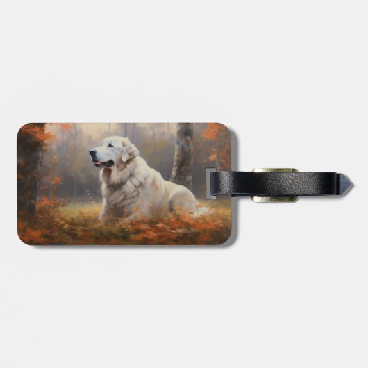 Grote Pyreneeën in de herfst laat Herfst inspirere Bagagelabel (Achterkant horizontaal)