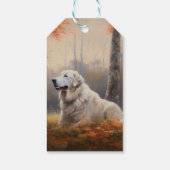 Grote Pyreneeën in de herfst laat Herfst inspirere Cadeaulabel (Achterkant)