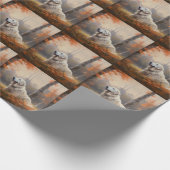 Grote Pyreneeën in de herfst laat Herfst inspirere Cadeaupapier (Hoek)