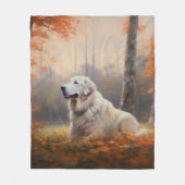 Grote Pyreneeën in de herfst laat Herfst inspirere Fleece Deken (Voorkant)