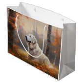 Grote Pyreneeën in de herfst laat Herfst inspirere Groot Cadeauzakje (Achterkant Gekanteld)