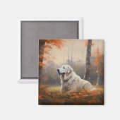 Grote Pyreneeën in de herfst laat Herfst inspirere Magneet (Voorkant / Achterkant)