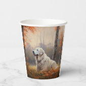 Grote Pyreneeën in de herfst laat Herfst inspirere Papieren Bekers (Achterkant)