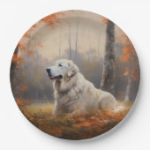 Grote Pyreneeën in de herfst laat Herfst inspirere Papieren Bordje (Voorkant)