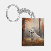 Grote Pyreneeën in de herfst laat Herfst inspirere Sleutelhanger (Voorkant Links)