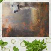 Grote Pyreneeën in de herfst laat Herfst inspirere Theedoek (Gevouwen)