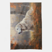 Grote Pyreneeën in de herfst laat Herfst inspirere Theedoek (Verticaal)