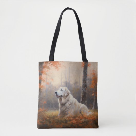 Grote Pyreneeën in de herfst laat Herfst inspirere Tote Bag (Voorkant)