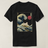 Grote Pyreneeën Japans Kanagawa Wave Funny Surf D T-shirt (Design voorkant)