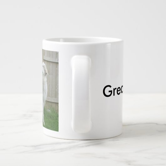 Grote Pyreneeën Jumbo-Mok Grote Koffiekop (Achterkant)