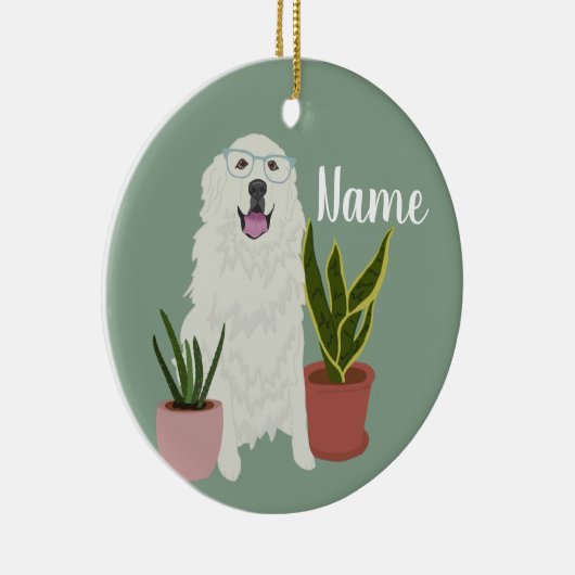 Grote Pyreneeën Keramisch Ornament (Rechts)