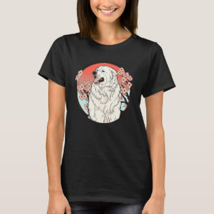 Grote Pyreneeën Kersenbloesem Grappige hondenbloem T-shirt