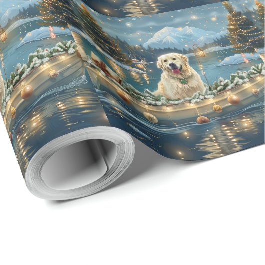 Grote Pyreneeën Kerst Feestelijke reis Cadeaupapier (Rol Hoek)