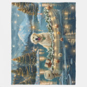 Grote Pyreneeën Kerst Feestelijke reis Fleece Deken (Voorkant)