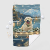 Grote Pyreneeën Kerst Feestelijke reis Golfhanddoek (Insitu)