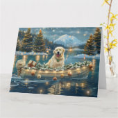 Grote Pyreneeën Kerst Feestelijke reis Kaart (Gele Bloem)